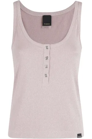 Pinko Metallisk-strikket top
