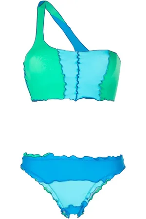 Sherris Bikini med én skulder og colourblocking