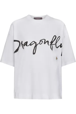 Elena Miro T-shirt med broderi og dragetryk