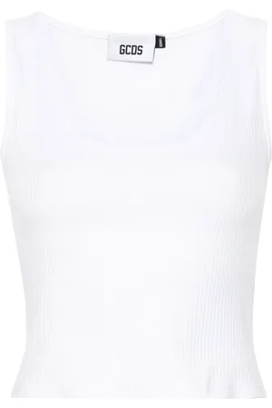 GCDS Ribbet top med paillet-logo