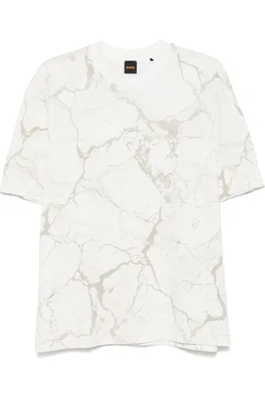 HUGO BOSS T-shirt i krøllet ørken