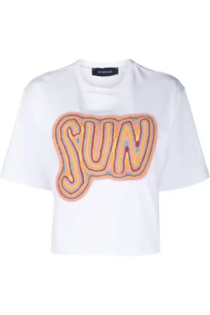 Sportmax T-shirt med hæklet broderi