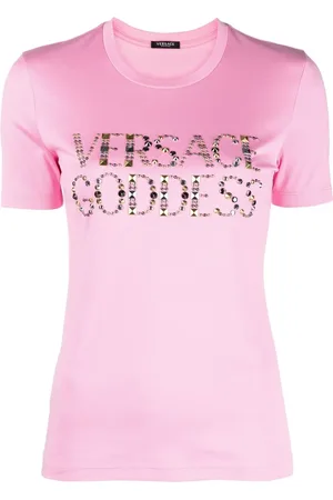 VERSACE T-shirt med slogan-broderi
