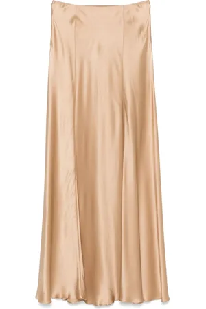 Alberta Ferretti Lang satinnederdel