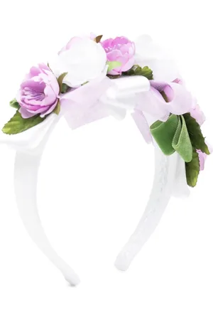 COLORICHIARI Hårbånd med blomsterapplikation