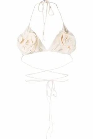 MAGDA BUTRYM Bikinitop med blomsterapplikation