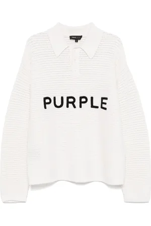 Purple Brand Sweater med logo-broderi