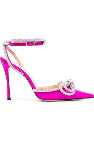 Mach & Mach Double Bow 105mm pumps i satin