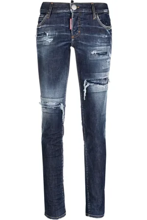 Dsquared2 Skinny-jeans i denim med slitageeffekt