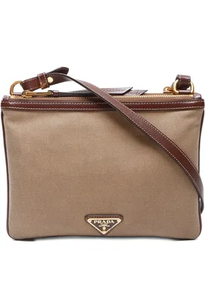 Prada Skuldertaske med logojacquard fra 2010-2020