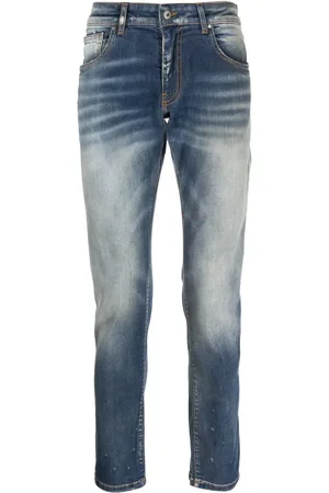 SALVATORE SANTORO Smalle jeans med logomærke