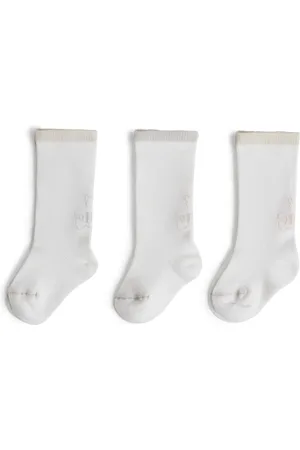 Brunello Cucinelli Strømper i intarsia-strik med logo (pakke med tre)