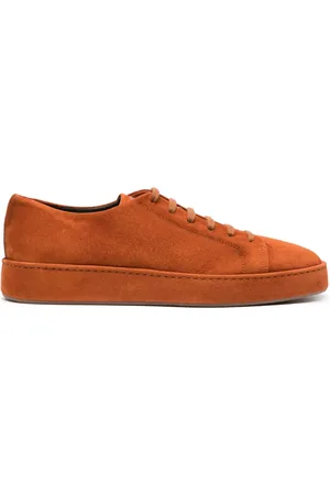 santoni Sneakers i ruskind med snøre
