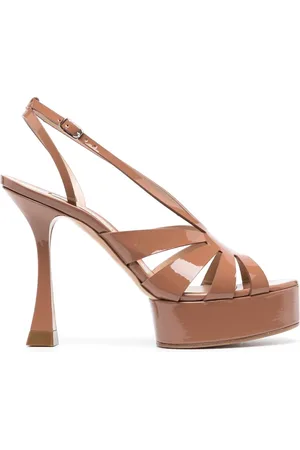 Casadei Tiffany 100mm sandaler med lakeret finish