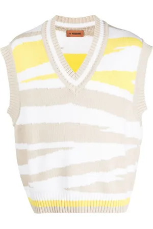 Missoni Strikket vest med zebratryk