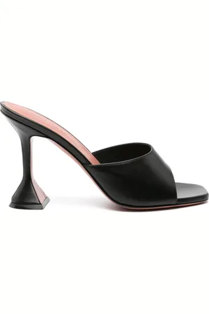 Amina Muaddi Lupita 95 mm sandaler i læder
