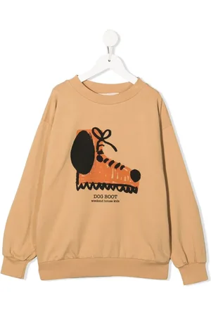 Weekend House Kids Sweatshirt med rund hals og grafisk tryk