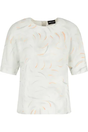 Giorgio Armani T-shirt i mulberry-silke