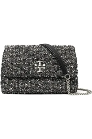 Tory Burch Lille omdannelig Kira skuldertaske i tweed