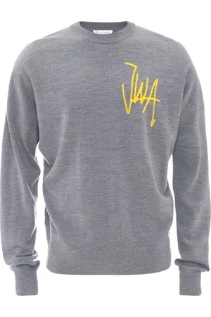 J.W.Anderson Intarsia-strikket uldtrøje med logo