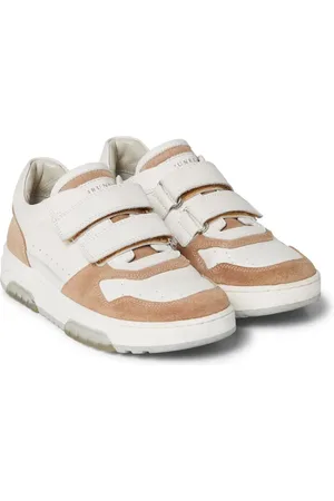 Brunello Cucinelli Sneakers i læder med burrelukning