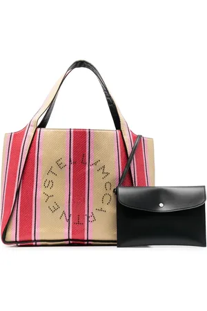 Stella McCartney Stribet tote med logotryk
