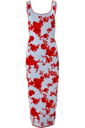 Carolina Herrera Blomstret kjole i jacquard