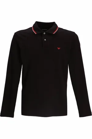 Emporio Armani Langærmet polo med broderet logo