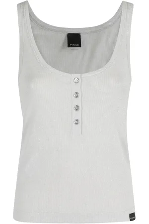 Pinko Metallisk-strikket top