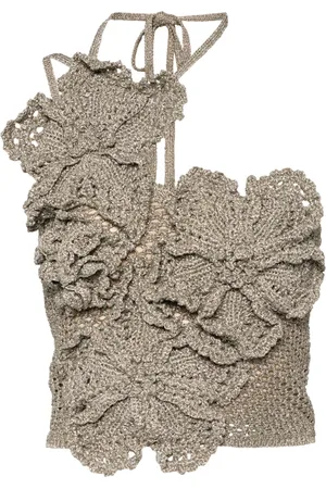 Cult Gaia Asymmetrisk hæklet Nazanin top