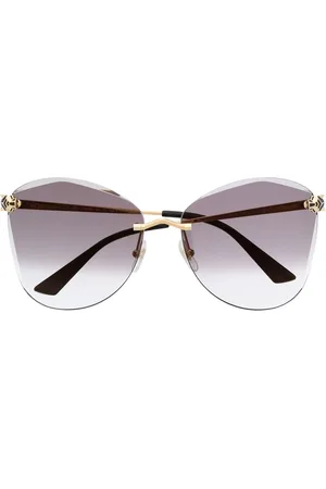 Cartier Oversize solbriller med stribe
