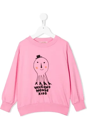 Weekend House Kids Langærmet sweatshirt med logotryk