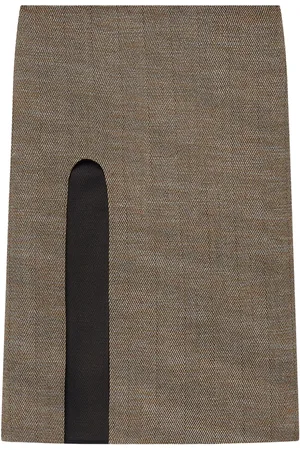 Stella McCartney Midi-nederdel i tweed med slids i siden