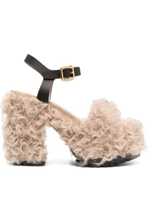 HAUS OF HONEY Les Terriers plateau-sandaler i lammeskind