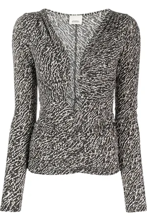 Isabel Marant Laura top med abstrakt tryk