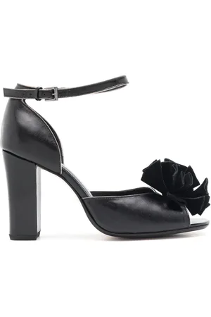 Sarah Chofakian Chantilly 75mm sandaler i blomstret læder