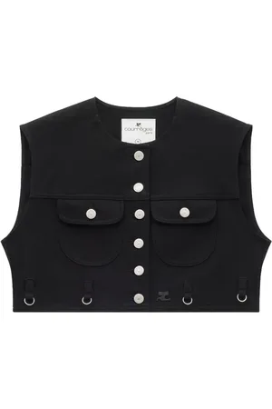 Courrèges Cropped Multiflex denimvest