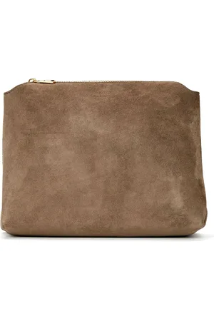 Khaite Medium Lina crossbody-taske i ruskind