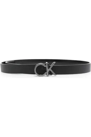 Calvin Klein Re-lo læderbælte med logospænde