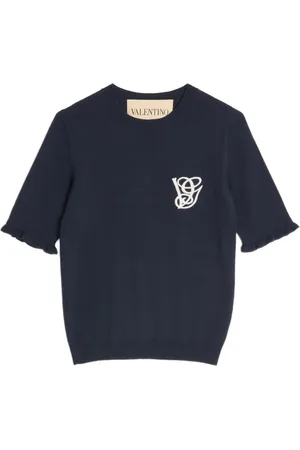 VALENTINO GARAVANI EMBROIDERED WOOL TOP