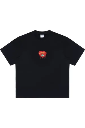 MARCELO BURLON T-shirt med kaninhjerte