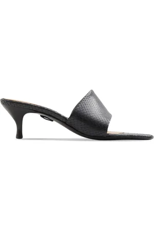 Filippa K 60mm sandaler med slangeskindseffekt