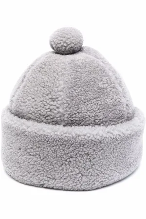 Thom Browne Lammeskindshue med pompon