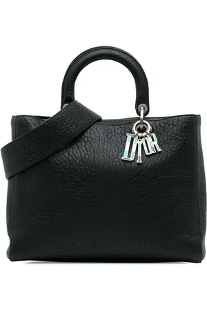 Dior Stor Canyon Lady Dior satchel-taske i grynet lammeskind fra 2017