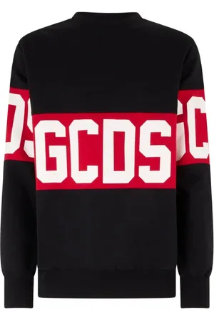 GCDS Sweatshirt med rund hals og logobånd