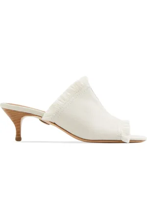 Filippa K 60mm sandaler i kanvas med frynset kant