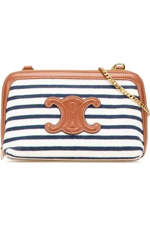 Céline Stribet Triomphe crossbody-taske i kanvas med kæde fra 2021