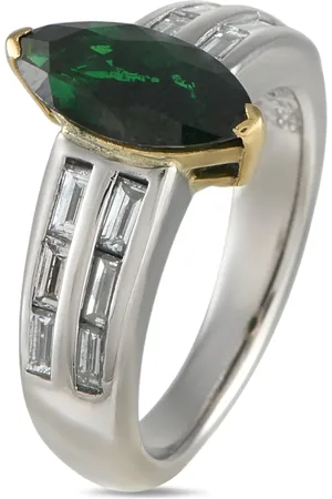 LB Exclusive Ring i 18 karat guld med diamanter og platin