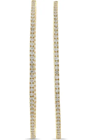 LB Exclusive Hoop-øreringe i 14 karat guld med diamant