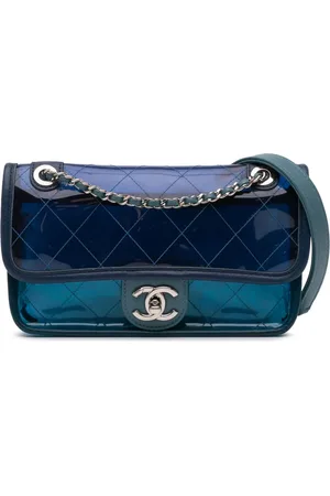 CHANEL Lille Coco Splash Flap skuldertaske i PVC og lammeskind fra 2018-2019